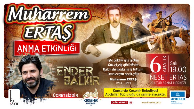 BAŞKANIMIZ EKİCİOĞLU: BOZLAK USTASI BÜYÜK OZANIMIZ MUHARREM ERTAŞ’I SAYGIYLA ANIYORUM!