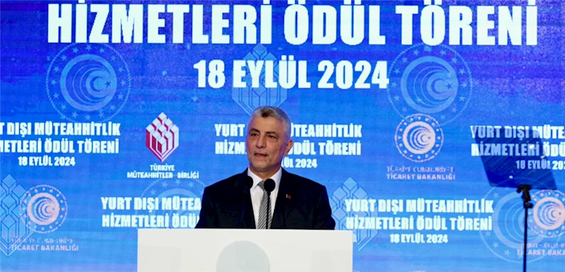 Bakan Bolat, Yurt Dışı Müteahhitlik Hizmetleri Ödül Töreni