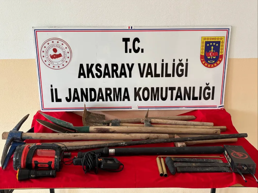 AKSARAY İL JANDARMA KOMUTANLIĞI  KAÇAK KAZI YAPANLARI YAKALADI