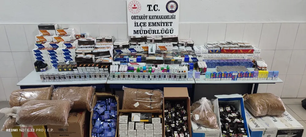 Ortaköy İlçe Emniyet Müdürlüğü kaçak sigara satıcılarını yakaladı