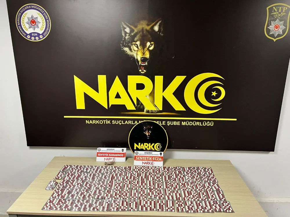 Aksaray Emniyet Müdürlüğü Narkotik Suçlarla Mücadele Şube Müdürlüğü ekiplerince yapılan çalışmalarda