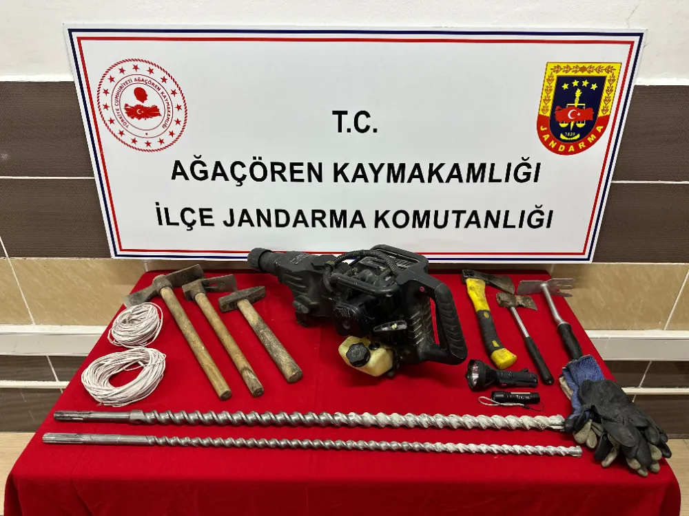  AKSARAY İL JANDARMA KOMUTANLIĞI KAÇAK KAZI YAPAN ŞAHISLARI YAKALADI