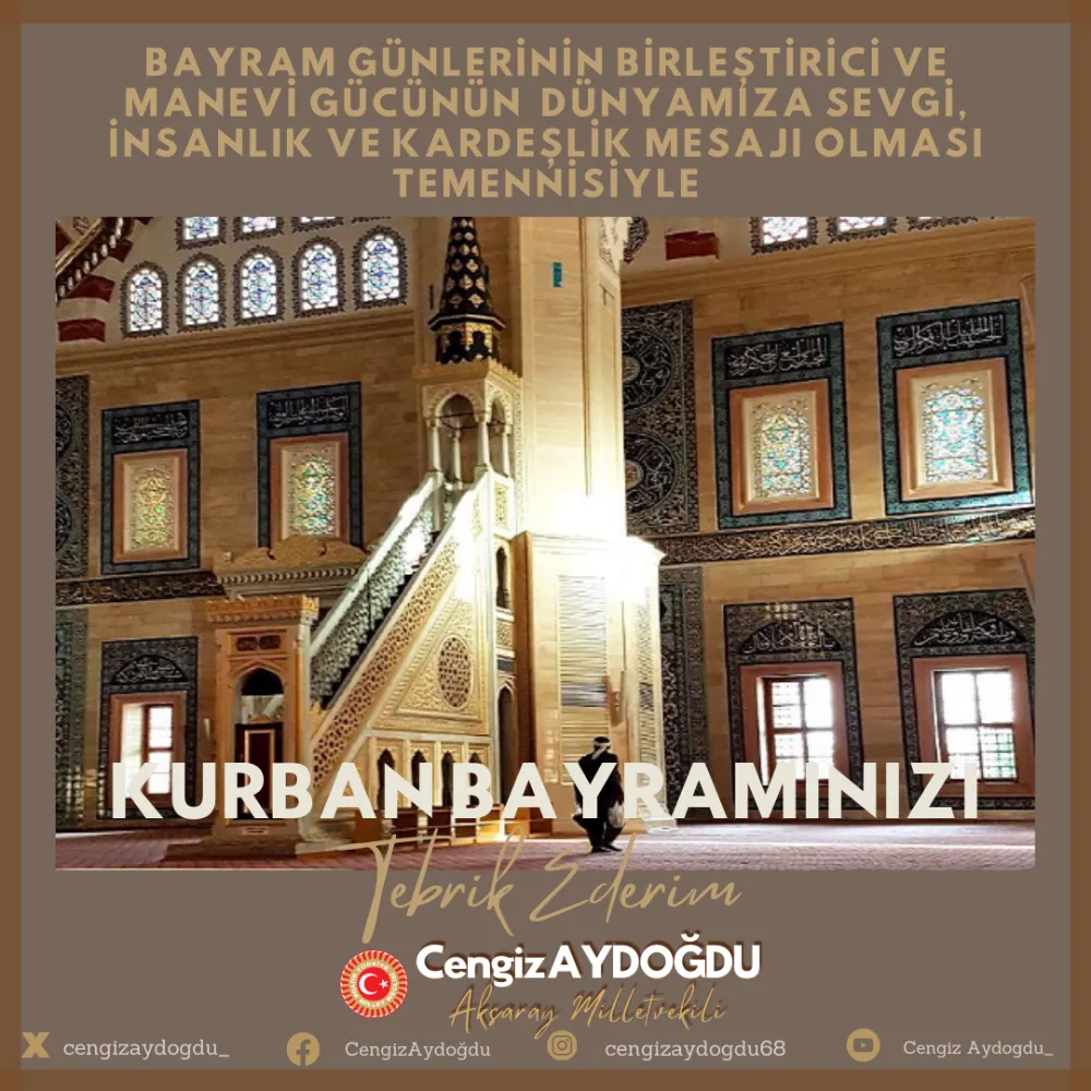 KURBAN BAYRAMI KUTLAMA MESAJI