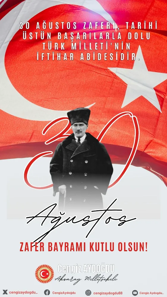 ZAFERİN 103. YILI  30 AĞUSTOS ZAFER BAYRAMI            